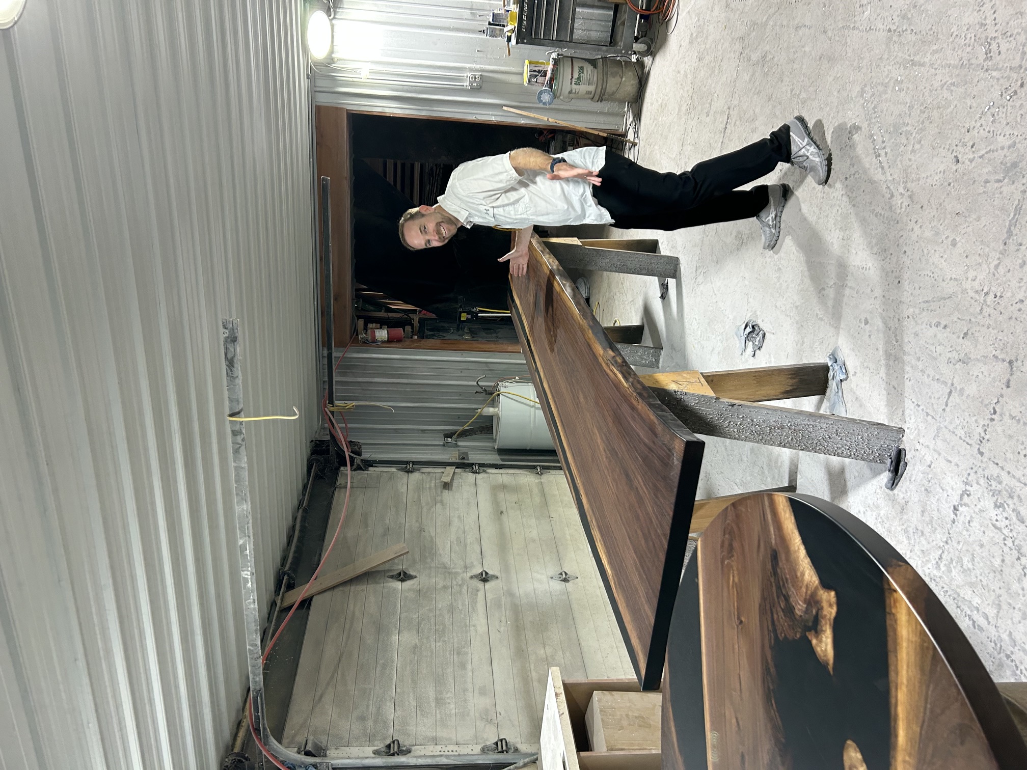 Custom woodworking and a finished table